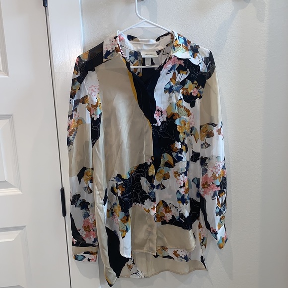 EUC Floral Button Down Formal Shirt by Phillip Jim Women’s Size S Small - Picture 2 of 9